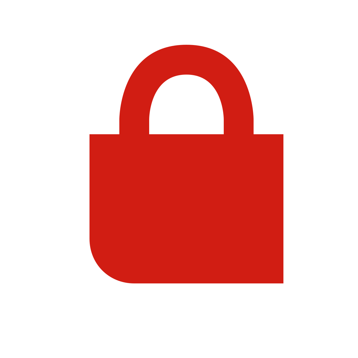 A lock icon with a red X over it.