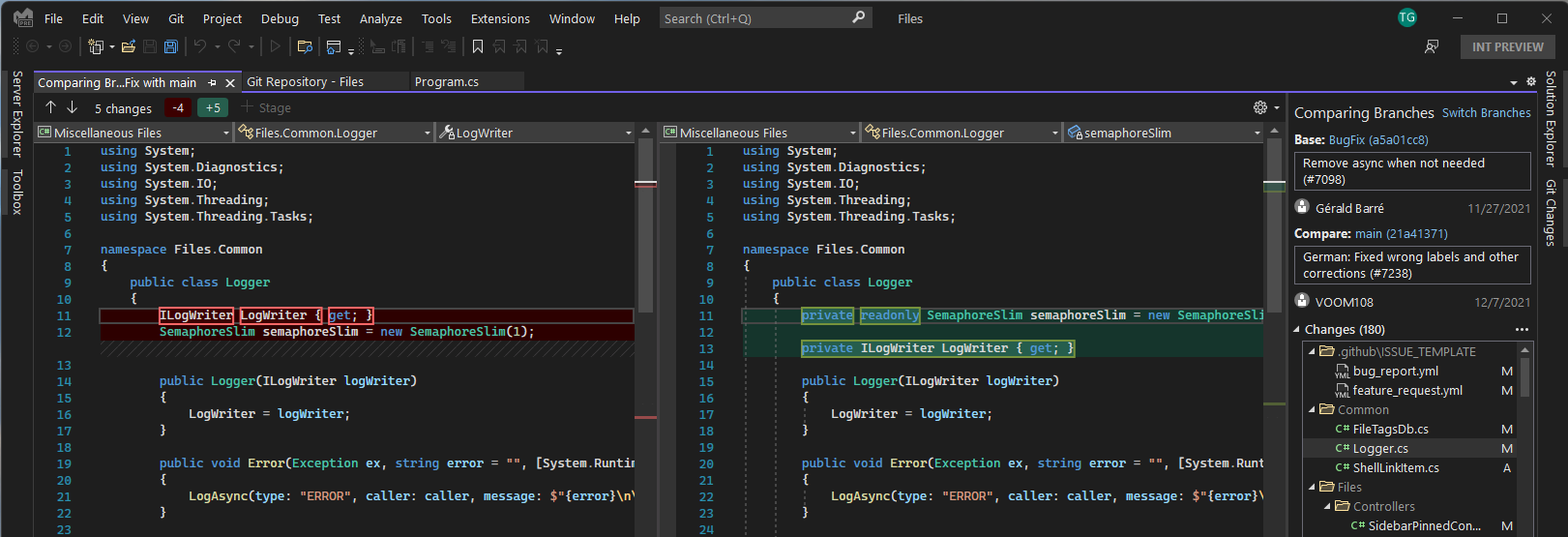 A screenshot of Visual Studio 2012 with the preparation.exe process running in the background.