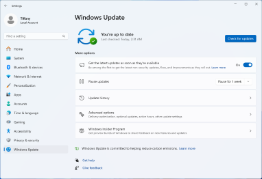 Click on Check for updates.
If any updates are available, click on Download and install to update your Windows.