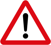 A caution symbol.