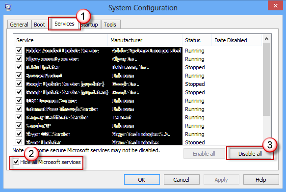 A clean boot helps identify if a third-party program or service is causing the 'wt.exe' error.
Press the Windows key, type 'msconfig', and select 'System Configuration'.