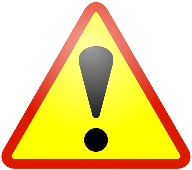 A red warning symbol.