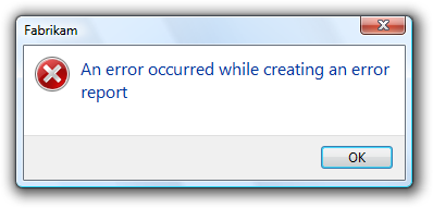 A screenshot of the Windows desktop with an error message.