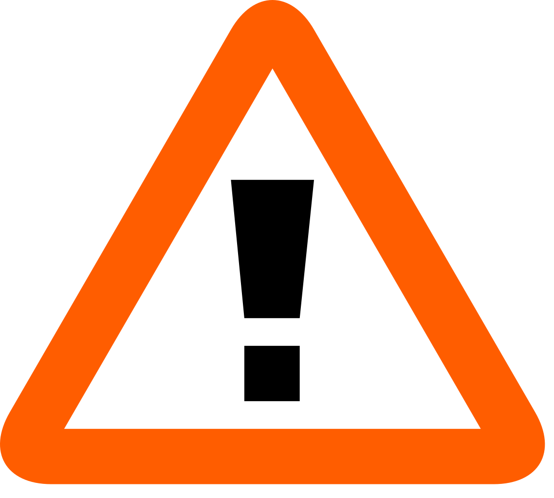 A warning sign or an alert symbol.