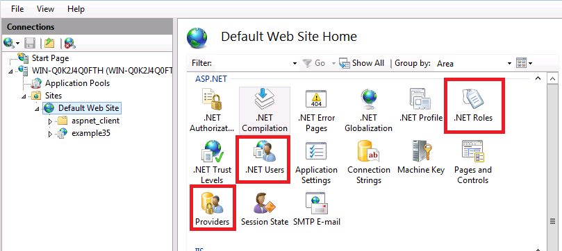 ASP.NET configuration interface