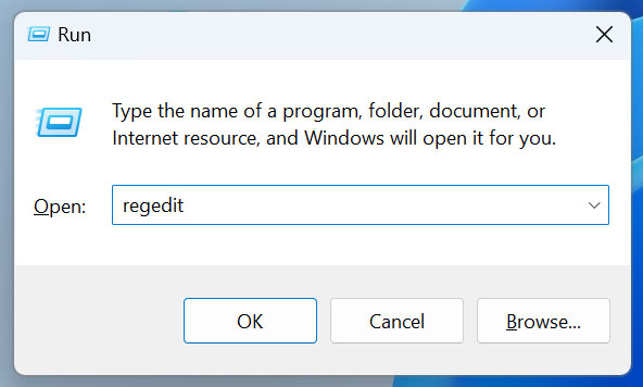 Backup your registry before making any changes.
Open Registry Editor by pressing Win+R and typing "regedit".