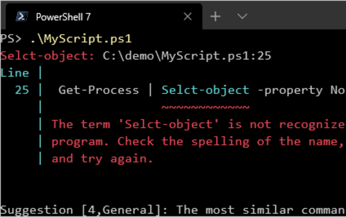 Check for any error messages or notifications displayed by PowerShell.
If there are any error messages, review them to identify the specific issue.