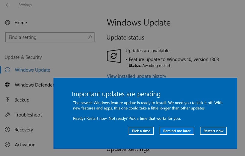 Check for any pending Windows updates.
Install any available updates and restart your computer.