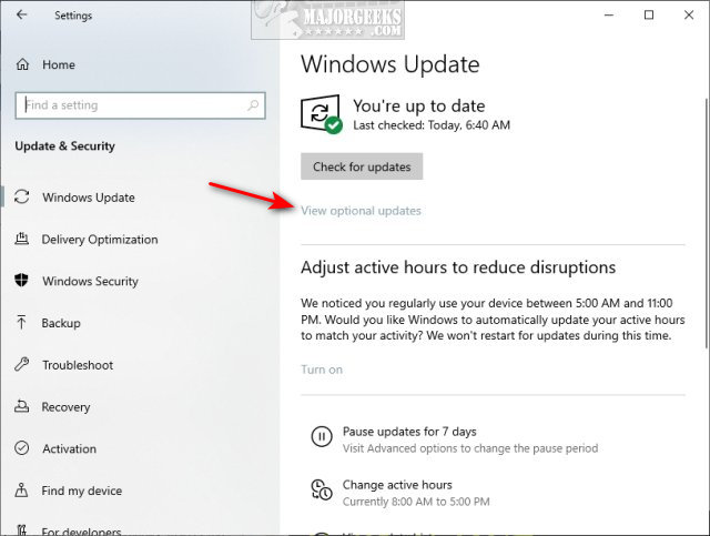 Check for updates in the Windows Update settings
Download and install any available updates