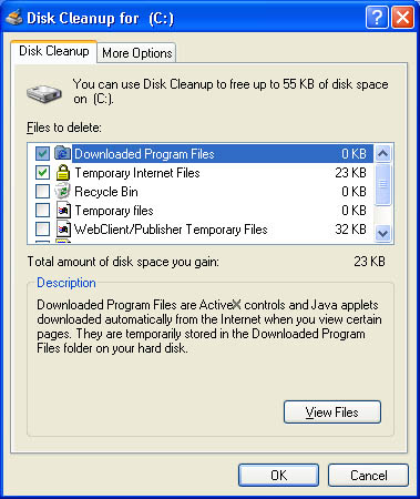 Clear temporary files and folders using the Disk Cleanup tool
Defragment your hard drive using the Disk Defragmenter tool