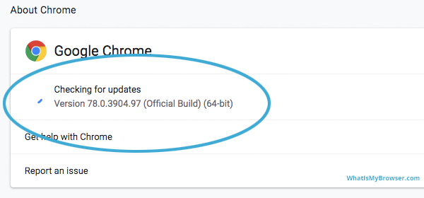 Click "About Chrome"
If there is an update available, click "Update"