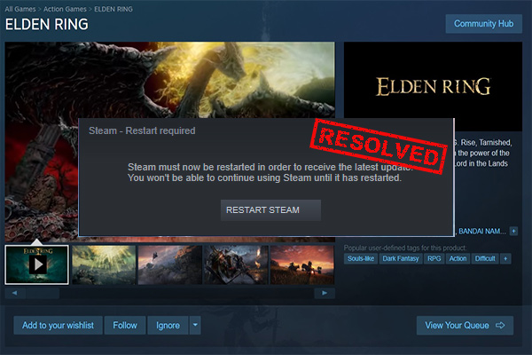 Click OK to confirm
Restart Steam and check if the issue is resolved