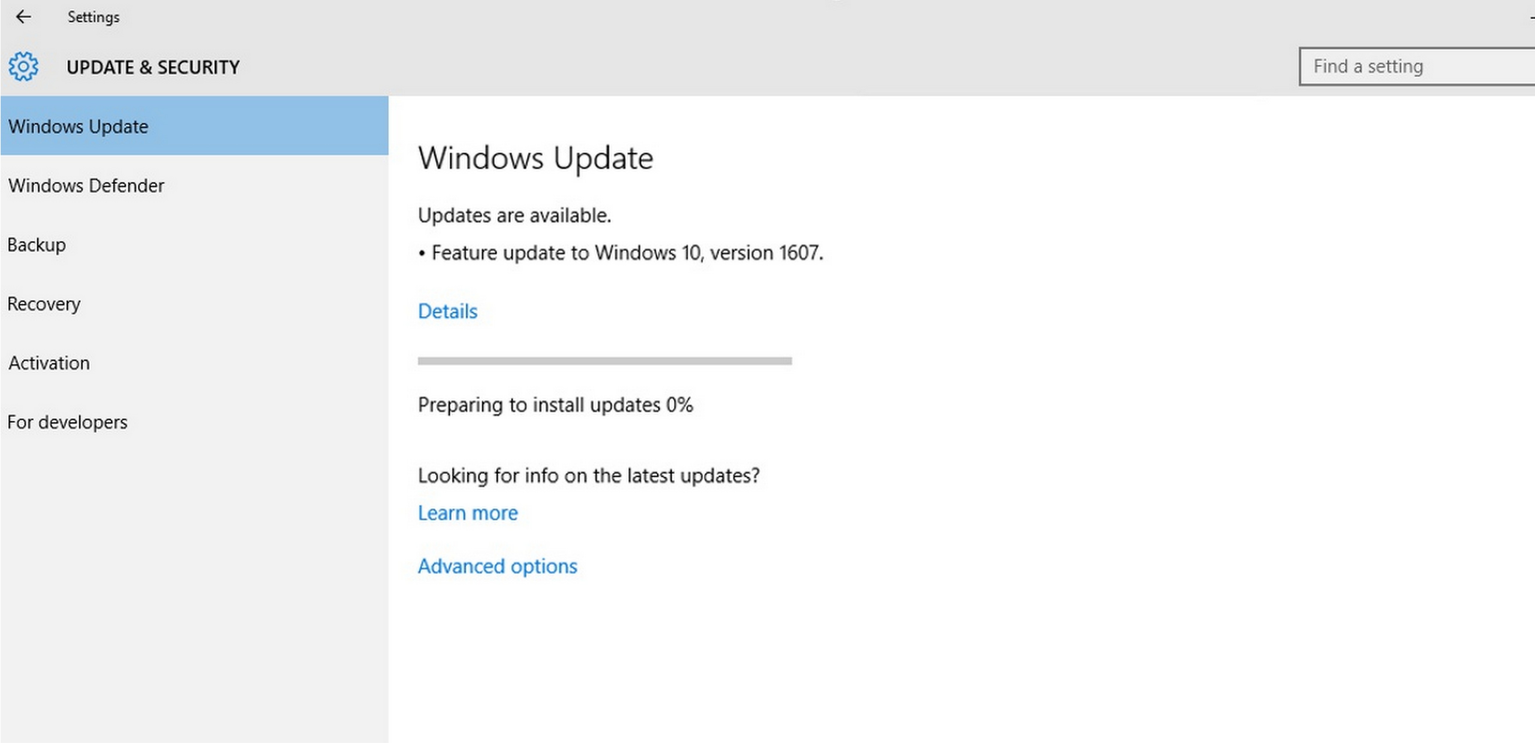 Click on Check for updates and wait for Windows to search for available updates.
If any updates are found, click on Download and install to update your system.