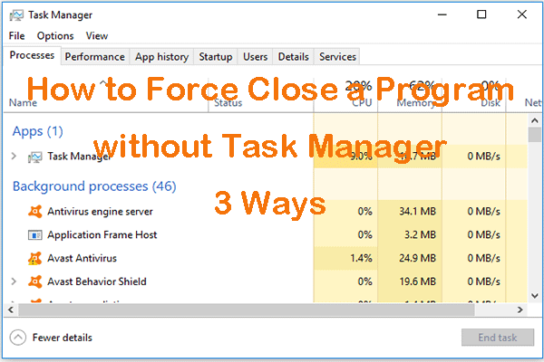 Click on End Task to stop the process.
Restart the 7-Zip program and try again.