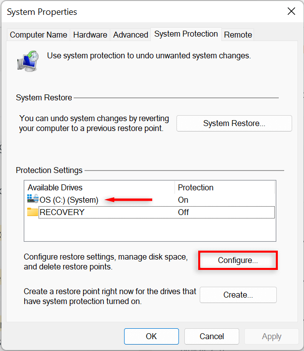 Click on "Next" and then "Finish" to start the restoration process.
Wait for the system to restore the selected restore point and restart your computer.