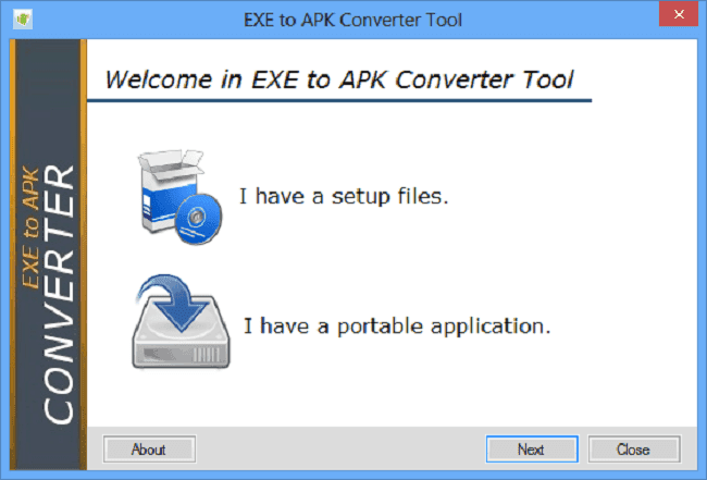 Click on the "Convert" or "Start" button to initiate the conversion process.
Wait for the software tool to convert the .exe file to .apk format.
