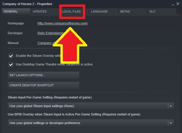Click on the Local Files tab and select "Verify Integrity of Game Files"
Wait for the process to complete and try launching the game again