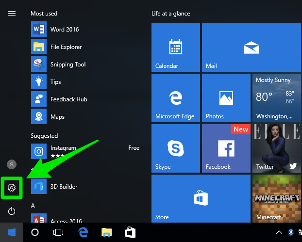 Click on the "Start" button in the taskbar.
Select "Restart" from the power options menu.