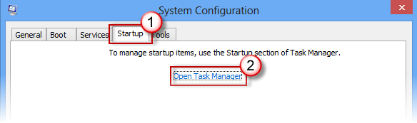 Close Task Manager and click OK in the System Configuration window.
Restart your computer.