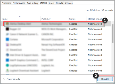 Close Task Manager and go back to the System Configuration window.
Click on Apply and then OK.