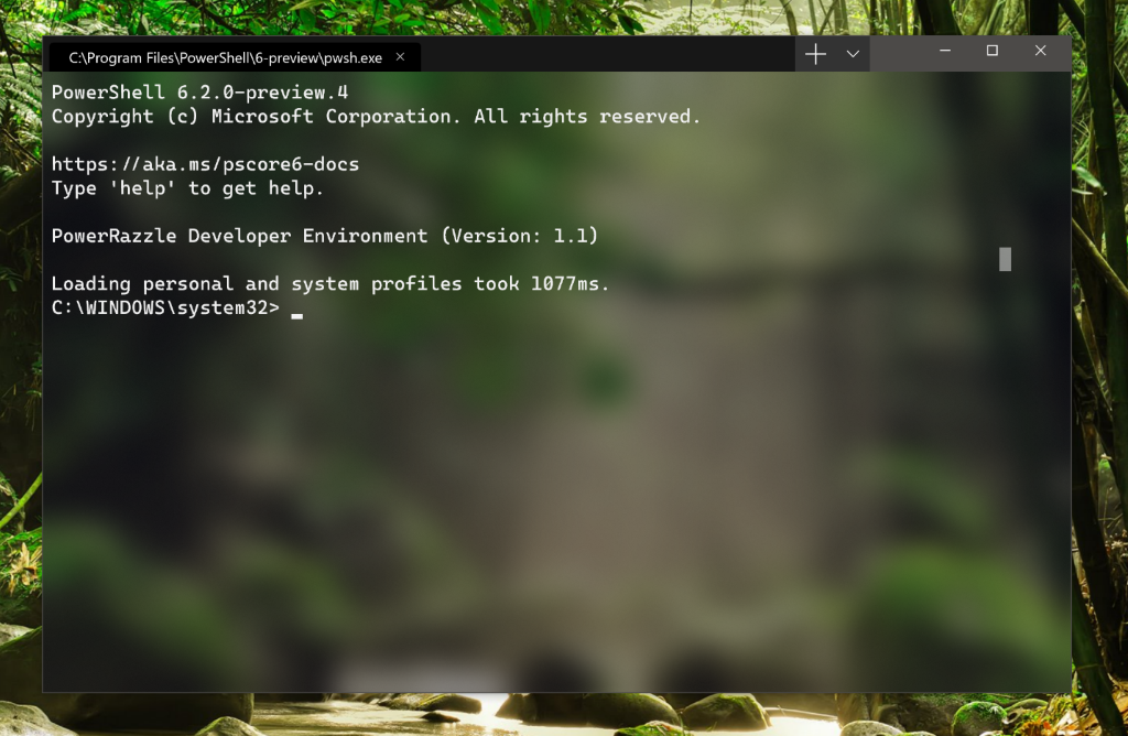 Command prompt or terminal window