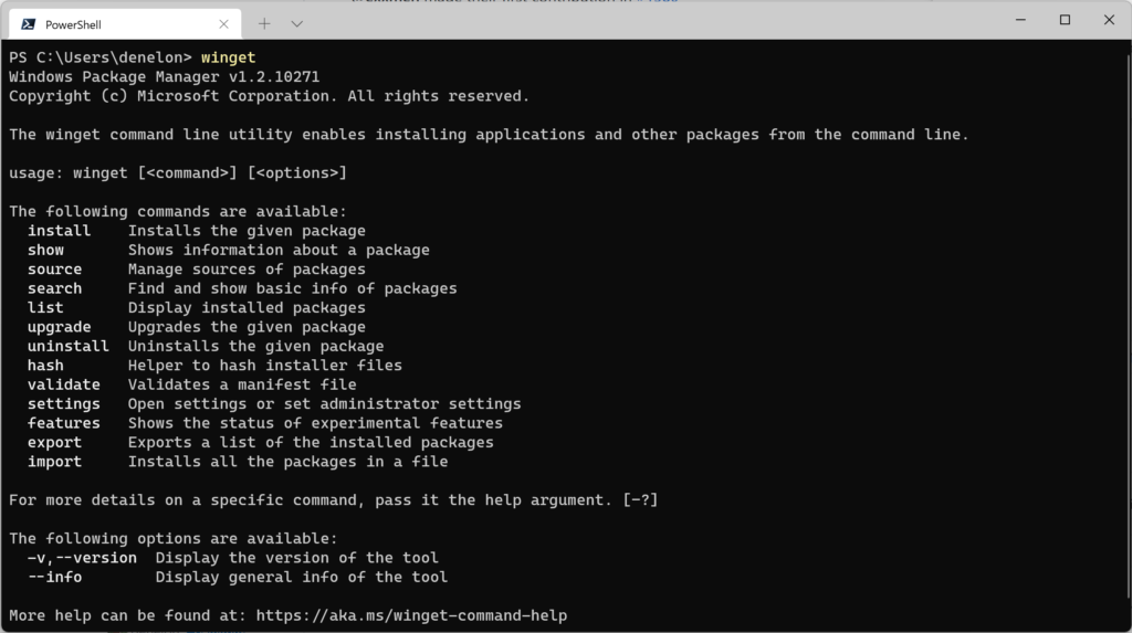 Command prompt window with arm64.exe command