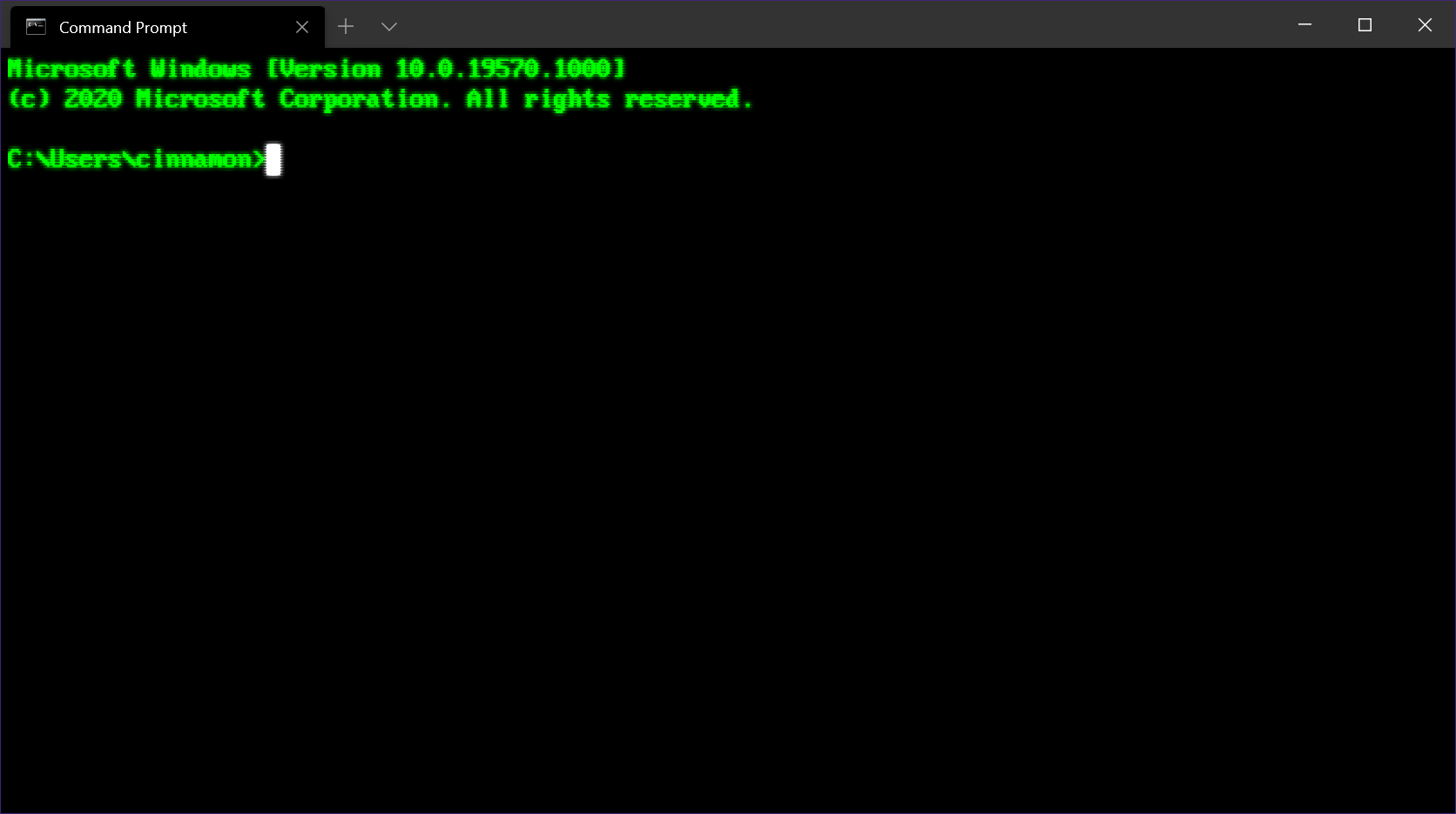 Command prompt window