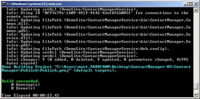 Command prompt with deploy application .exe switches