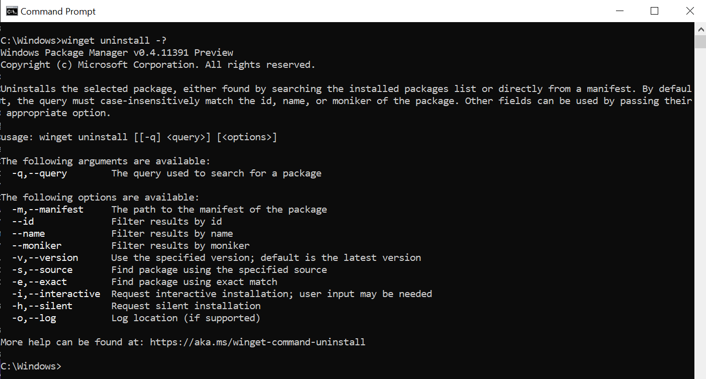Command prompt with removal tools