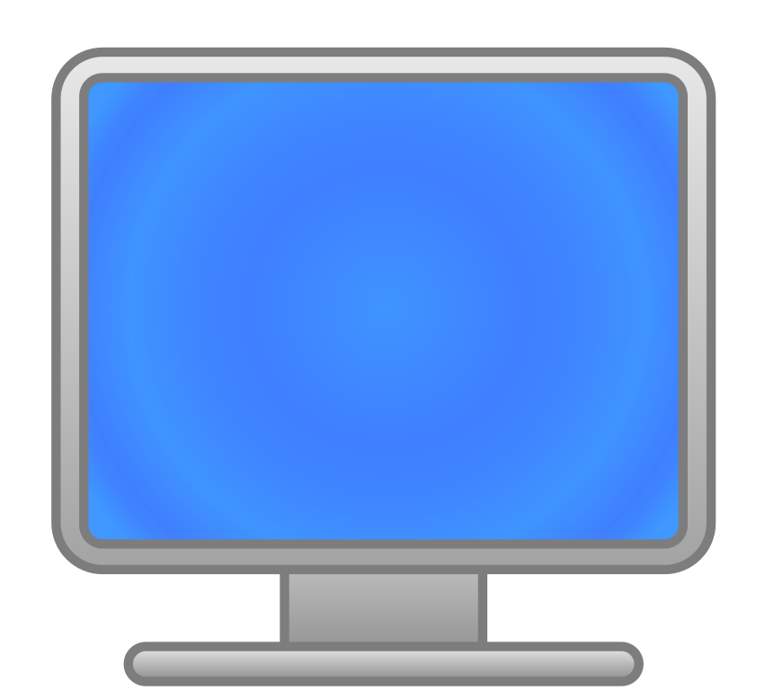 Computer screen with a file icon