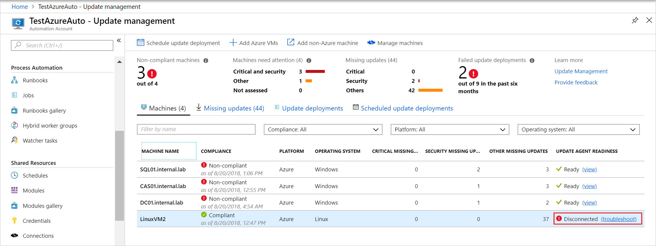 Deployment and Updates: WindowsAzureGuestAgent.exe is responsible for the deployment and update of the Windows Azure Guest Agent itself. It ensures that the latest version of the agent is running on the VM and handles the installation of any necessary patches or updates.
Troubleshooting: When encountering issues related to the Windows Azure Guest Agent, including WindowsAzureGuestAgent.exe, troubleshooting steps may involve checking agent logs, verifying connectivity to the Azure platform, ensur