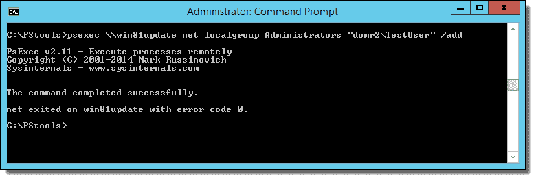 Ensure that the user account used to execute the PowerShell command has sufficient permissions on both the local and remote computers.
Verify that the user account has been granted the necessary rights to execute PowerShell commands remotely.
