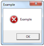 Error message on a computer screen