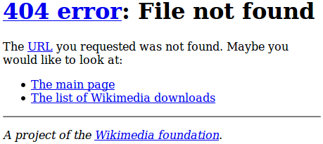 File not found error message