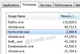 Go to the Processes tab and find RevitWorker.exe.
Right-click on it and select End task.