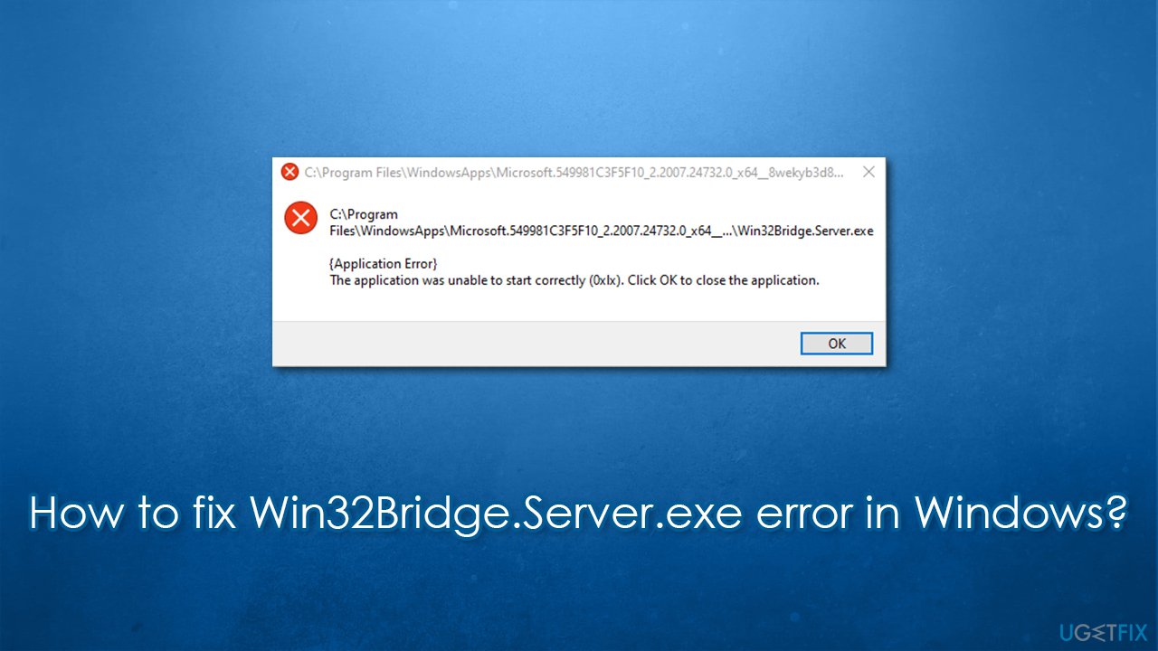 If any malicious files are found, follow the software's instructions to quarantine or remove them.
Restart your computer and check if the win32bridge.server.exe error persists.