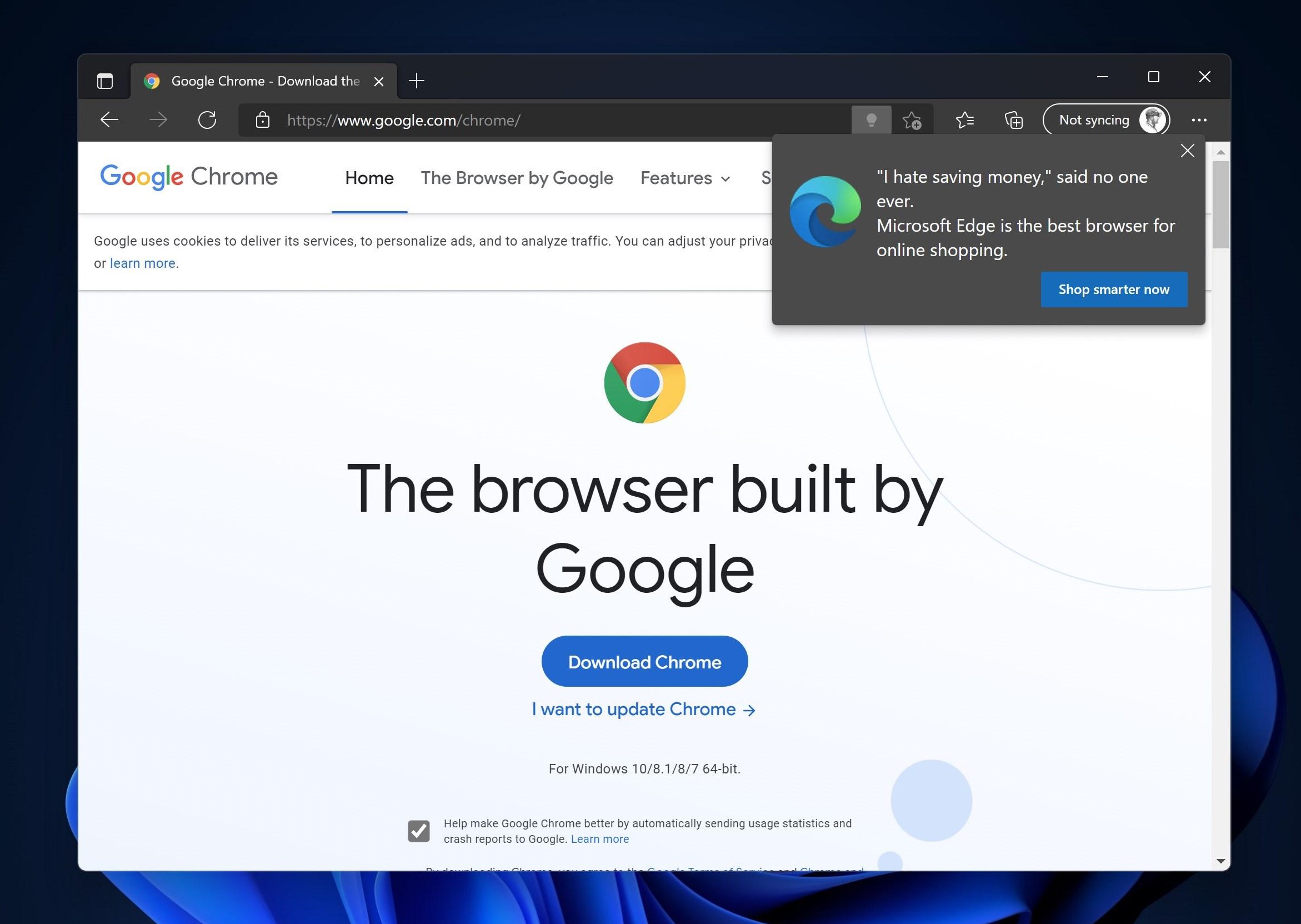 If you are encountering issues with your current web browser, try using a different one.
Download and install an alternative web browser, such as Google Chrome, Mozilla Firefox, or Microsoft Edge.