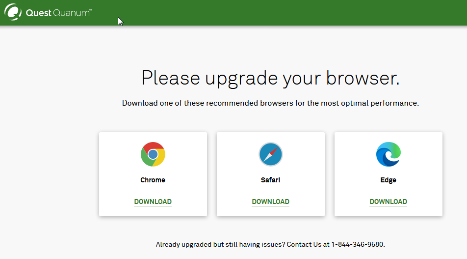 If you are experiencing issues with one web browser, try using a different one.
Download and install a different web browser, such as Google Chrome or Mozilla Firefox.