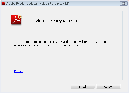 Install Acrobat by following prompts
Restart computer