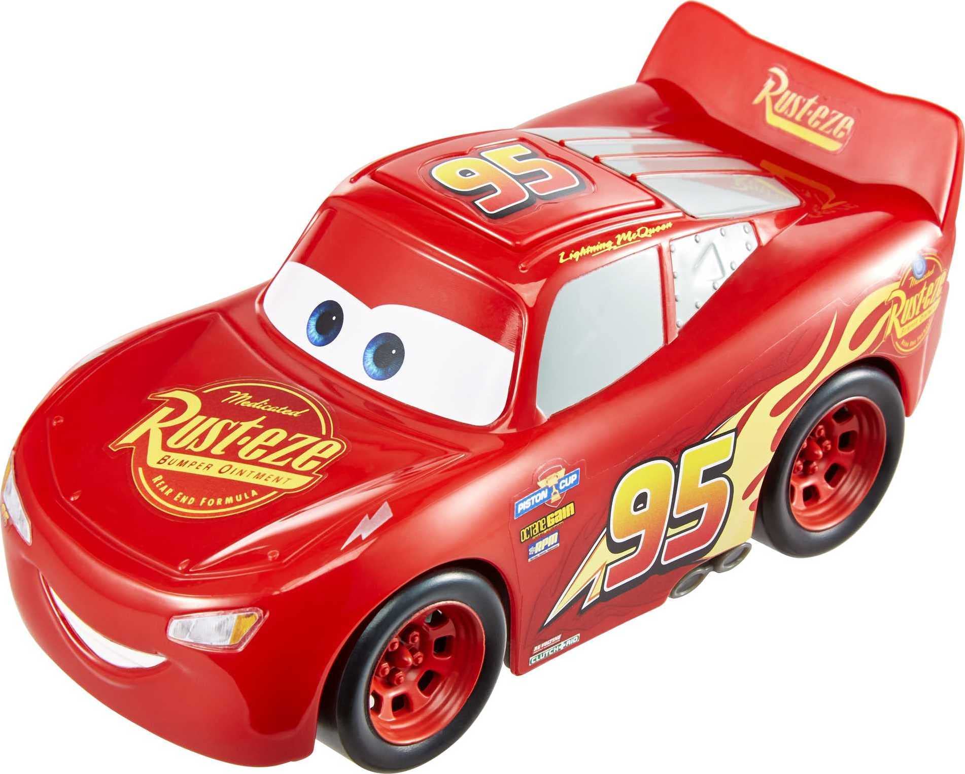 Lightning McQueen toy car.