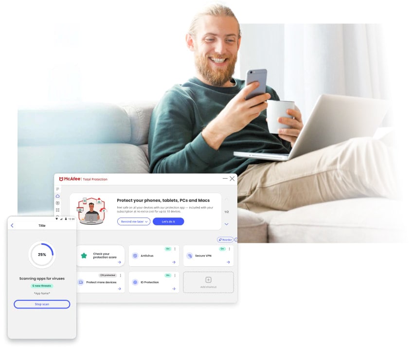 McAfee LiveSafe: A multi-device security solution that protects your PCs, Macs, smartphones, and tablets from viruses and online threats.
McAfee AntiVirus Plus: A basic antivirus program that safeguards your system against viruses, ransomware, and other online threats.