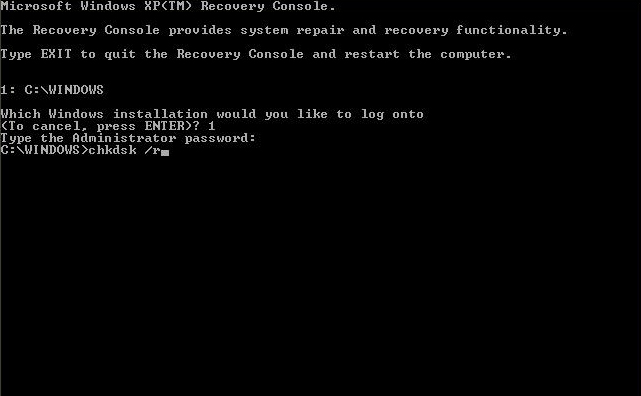 Open Command Prompt as an administrator.
Type chkdsk C: /f /r and press Enter.