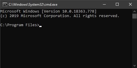 Open Command Prompt by pressing Windows Key + R and typing cmd in the Run dialog box.
Type cd.. and press Enter to navigate to the parent directory of the current path.