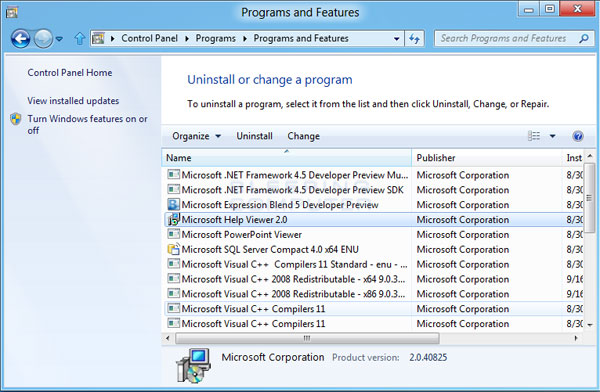 Open Control Panel by searching for it in the Start menu.
Click on Uninstall a program under the Programs section.