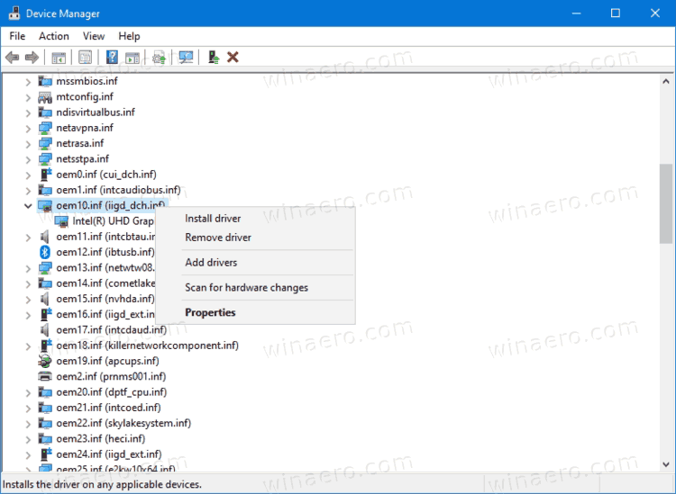 Open Device Manager by searching for it in the Start menu.
Expand the categories and find the driver associated with rba.exe.