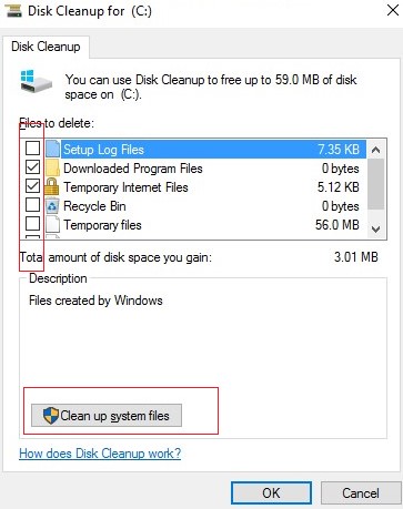 Open Disk Cleanup by searching for it in the Start menu.
Select the drive where the software associated with rba.exe is installed.