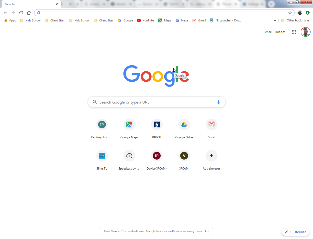 Open Google Chrome or any other browser you are using with Google Drive File Stream.
Click on the three vertical dots in the top-right corner of the browser window.