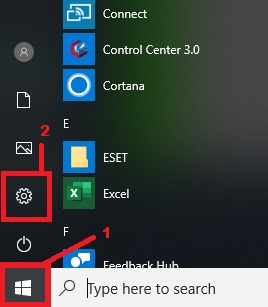 Open Start Menu and click on Settings (gear icon).
Select System and then About.