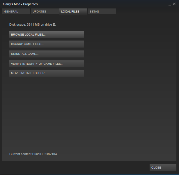 Open Steam and navigate to your Library.
Right-click on Garry's Mod and select Properties.