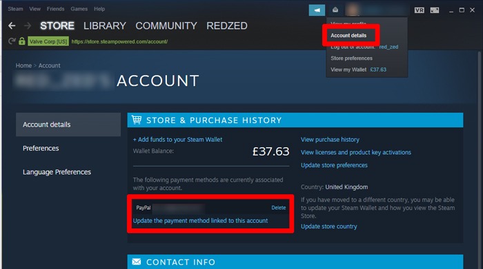 Open Steam application on your computer.
Click on Steam in the top left corner of the window.